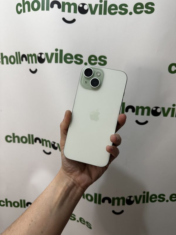 iPhone 15 verde 128gb ESIM Bateria 100% - Imagen 2