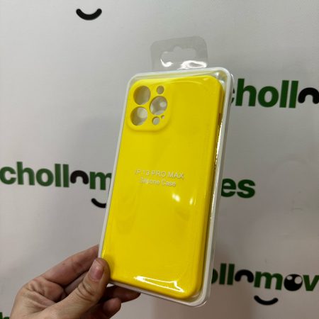 Funda iPhone 13 Pro Max Amarillo con refuerzo camaras