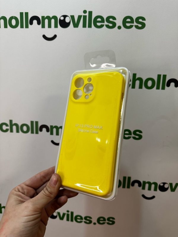 Funda iPhone 13 Pro Max Amarillo con refuerzo camaras