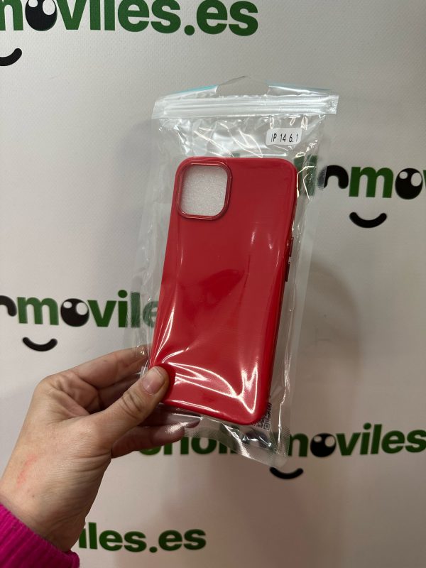 Funda iPhone 14 Rojo Bordes Camara Aluminio