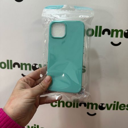 Funda iPhone 14 Turquesa Bordes Camara Aluminio