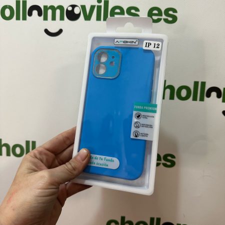 Funda iPhone 12/12 Pro Azul Protector camara incorporado