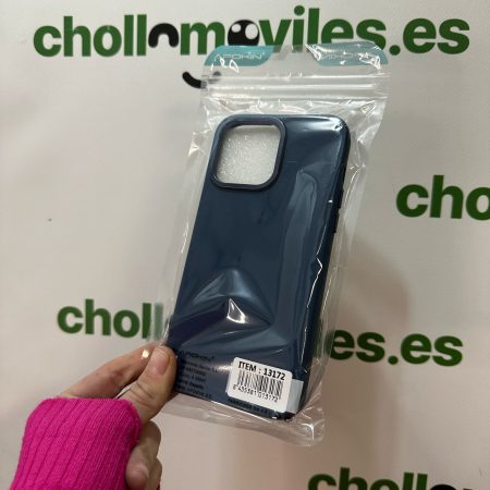 Funda iPhone 14 Pro Max Azul Bordes Camara Aluminio