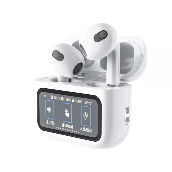 Auriculares Bluetooth con caja recargable pantalla tactil